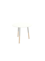 Round sit-stand table Fantoni Woods